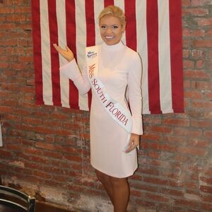 Karl Lagerfeld Blush Pink Dress with Pearl Style Accent